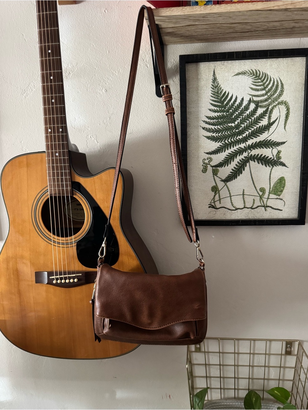 Moda Luxe Brown Crossbody Shoulder Bag